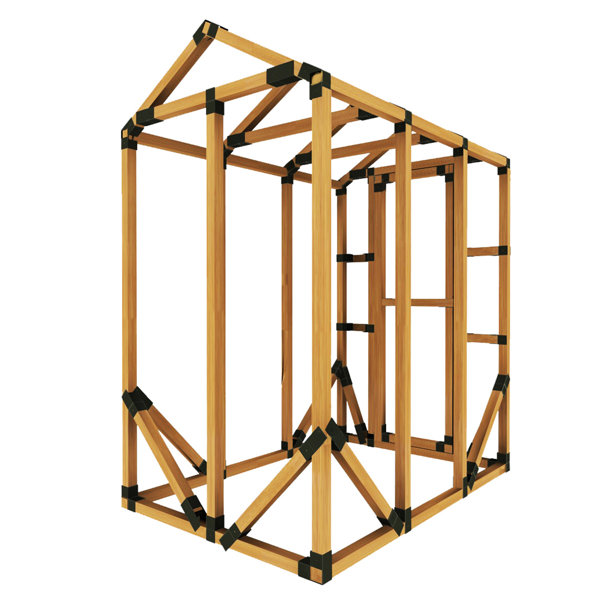 EZ Frames 4' W X 6' D Greenhouse Kit Wayfair